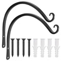 Gtongoko 14" Outdoor Plant Hanger Wall Bracket, Heavy Duty, 2 Pack | 57lb Capacity,Rust-Resistant Finish,Easy Installation,Fit Hanging Baskets,Ideal for Bird Feeders & Lanterns - size: 14 Inch, style: C-shape