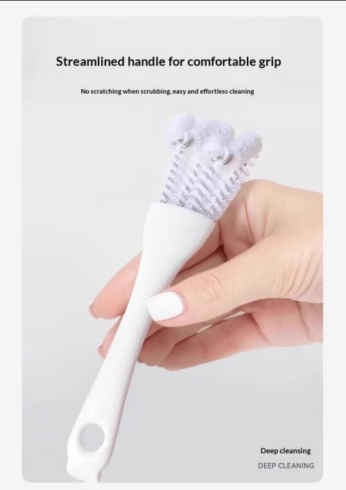 Multifunctional Birdcage Cleaning Brush with Scoop, White, Sweep Tail Spade Head Design for Removing Bird Droppings