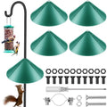 4 Sets 18 Inches Squirrel Baffle for Bird Feeder Pole, Outside Pole Mount House Guard Bird Feeder Baffle for Shepherd's Hook, Preventing from Squirrels, Raccoons(Green) - color: Green