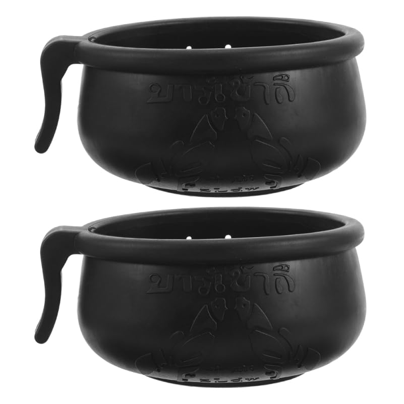HANABASS 2 Pack Chicken Water Cup with Hooks Poultry Feed Cups for Chicken Pigeons Quail and Chick 5.11 X 4.52 X 2.75 in Hanging Feed and Water Set
