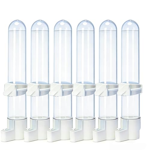Automatic Bird Water Dispenser Cage Hanging Water Feeder with Anti-Spill Design for Parakeet Canary Small Parrot Lovebirds (6PCS 120ml Water Dispenser) - color: 6PCS 120ml Water Dispenser