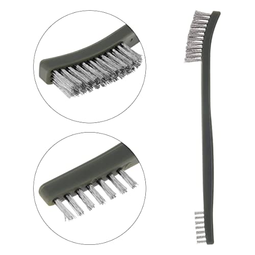 Mini Wire Brush Set, Paint and Dirt Remover, Cleaning Welding Slag and Rust, Handy Steel / Nylon / Brass Brush Suitable for Cleaning Paint / Dirt (3)