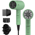 AINA Hair Dryer with Diffuser,Comb Full-Featured Blow Dryer 110V(Green) | 3 Heat/2 Speed;Cold shut button;Lightweight;Compact Size;High Temp;Low Airflow;Same Results;Less Expense - color: Jade Green, size: 4 Piece