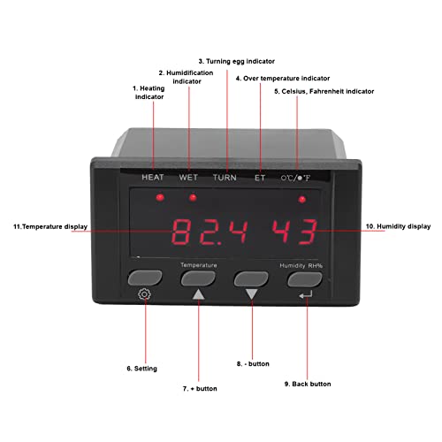 Digital Temperature Controller AC220V/110V Automatic Thermostat Incubator | Temp Humidity Controller for Greenhouse