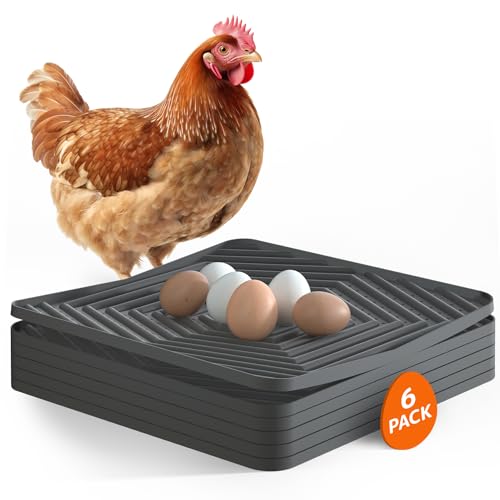 Pawtners Chicken Nesting Pads for Coop Bedding, Washable Nesting Box Liners for Chicken Laying Boxes, 12"x 12", 6 Pack - color: Grey - 6Pack