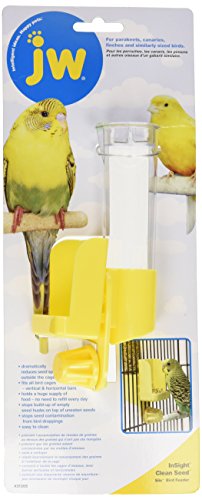 JW Pet Company Clean Seed Silo Bird Feeder Bird Accessory, Regular (Colors Vary) (Pack of 2) - size: REGULAR (Pack of 2)