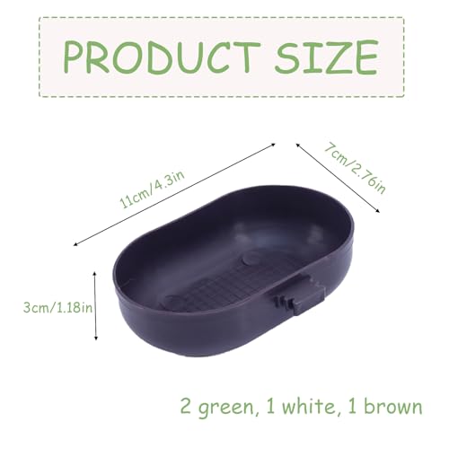 4 Pack Seed Food Feeding Cup, Bird Cage Plastic Seed Water Feeder Cups, Small Bird Plastic Feeder for Parrot Parakeet Budgie Gamefowl Poultry Pigeon