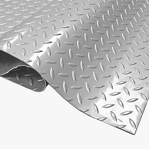 IncStores Standard Grade Nitro Garage Flooring (7.5' x 25', Diamond Stainless Steel) Roll Out Floor Protecting Mats - size: 7.5 Ft x 25 Ft