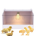 Brooder Box for Chicks | Chick Brooder Heat up to 15 Chicks with Heat Lamp Set Brooder Box，Suitable for Chicks/Duck/Parrot/Lizard （19" X 12" X 12"） - size: 19" X 12" X 12"