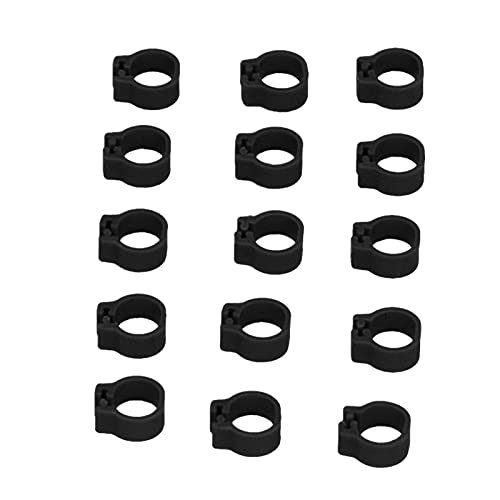 Omabeta 100PCS Reusable 8mm Pigeons Identification Leg Rings for Easy Dovecot Management and Marking, Lightweight Plastic Bands for Poultry Supplies (Black) - color: Black