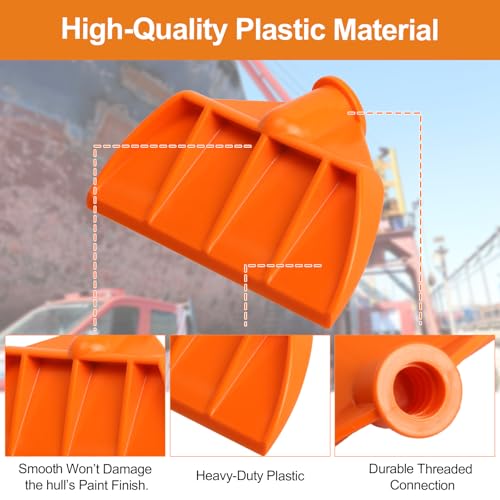 Boat Hook Hull Scraper Barnacle Scraper Pontoon Boat, 491108 Plastic Marine Boat Hull Scraper for Underwater Hull Cleaning, Plastic Scraper Pole Attachment | Plastic Boat Hook Hull Scraper - 491108 Plastic Marine Boat Hull Scraper for Underwater Hull Clea