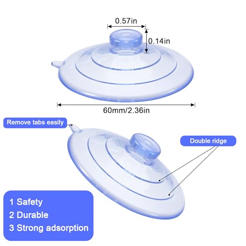 6 Packs Suction Cup for Bird Feeder, Strong Suction Cups Replacement for Window Bird Feeder, 2.5'' Window Suctions Cup for Glass Hummingbird Feeders Accessories