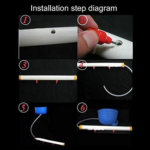 50Pcs Chicken Nipple Feeder, Automatic Chicken Waterer Nipple Drinker Feeders, Water Drinker Duck Hen Poultry Drinker, Fowl Drinker Kit for Chicken Quail Duck