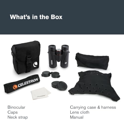 Celestron TrailSeeker ED 8x42 Binoculars for Birding & Nature – ED Glass | ED Glass for Sharp Detail, Phase & Dielectric-Coated BaK-4 Prisms, Fully Broadband Multi-Coated, Magnesium Alloy Body - style: TrailSeeker ED 8X42