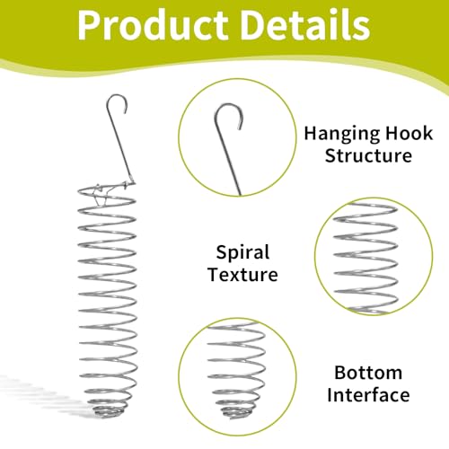 4pcs Millet Holder for Bird Cage Metal Parrot Bird Feeder Hanging Spray Millet Treat Holder Basket Storage Container Bird Cage Accessories for Cockatiel Parakeet Lovebird Finch Conure Small Animals