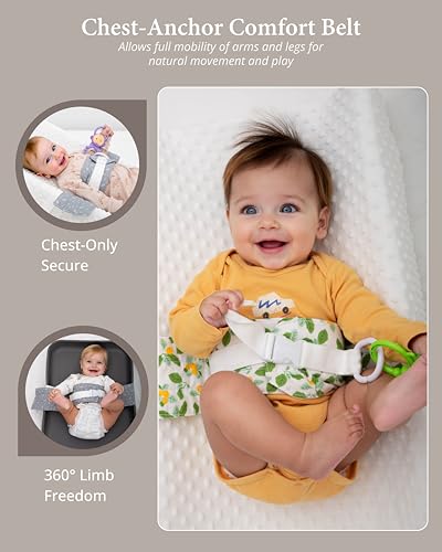 Changing Pad Strap & Changing Table Strap, Baby Safety Belt, Gray | Soft, Adjustable, Safety Secure Anti-Escape for Infants 0-24M. Easy-Clean, Comfortable & Portable - color: Grey