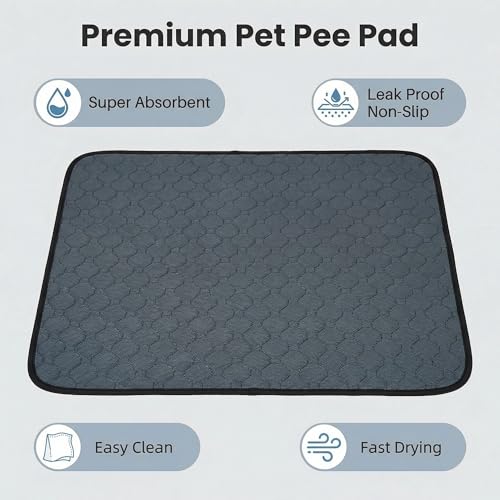 2 Pack Guinea Pig Cage Liners - Washable Guinea Pig Pee Pads, Waterproof Reusable & Anti Slip Guinea Pig Bedding Fast and Super Absorbent Pee Pad for Small Animals Rabbit Hamster Rat - size: 17" 24"（2 pack Polyester）