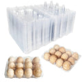 50-Pack of 12-Count Plastic Egg Cartons – Bulk Clear Reusable Egg Containers Holds Chicken Eggs | Egg Cartons Cheap Bulk, Eggs 12 Count,Suitable for farms, markets and families. - size: 50pack