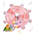 Spinning Bird-Toys Bird Cage Toys & Bird Perch Parrot-Parakeet Budgie Cockatiel Conure Macaw Chicken Parrot Enrichment Cage Accessories Small Animal Chewing Toy (Pink Wheel) - color: Pink Wheel