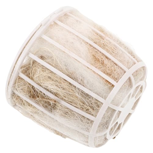 MERRYHAPY Bird Nesting Material with Basket Natural Jute and Cotton Mix Bird Nest Material for Parakeet Finch Canary Cockatiel Indoor and Outdoor Nest Building 2.87X2.87X2.55In