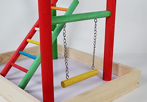 Penn-Plax Bird Life Wooden Playpen – Perfect for Conures, Ring Necks, Quakers, Amazons, and African Greys – Extra-Extra Large Size (Multicolor) - color: Multicolor, size: Extra-Extra Large