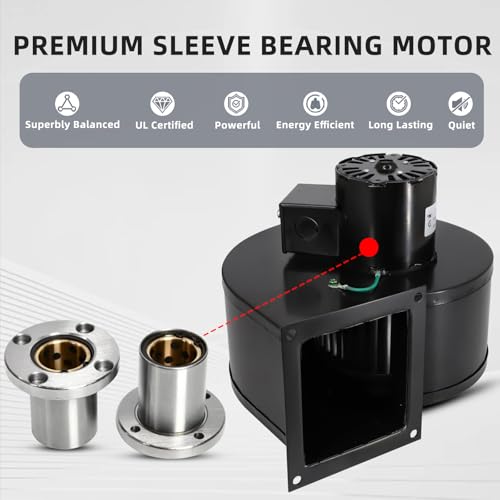 Criditpid 1TDR3 4C447 Centrifugal Blower Fan Motor Replacement for Englander 25-PDV, 55-SHP22, 55-TRP22 Pellet Stove Blower.