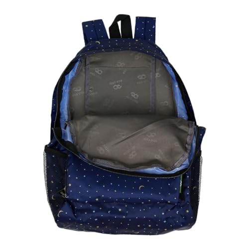 ECO CHIC Hiking Lightweight Packable Backpack - Foldable Daypack for Travel & Hiking & Outdoor Adventures - Waterproof Backpack from Recycled Materials (Wild Birds Blue) - color: Wild Birds Blue