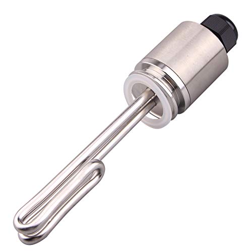 DERNORD 1.5" Inch (OD50.5mm) Tri-clamp Foldback Heating Element Stainless Steel Immersion Water Heater (120V 1500W) - size: 120V 1500w