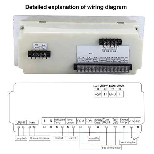 110V Egg Incubator Controller XM18D Digital Temperature Humidity Controller | Temperature Humidity Control Thermostat for Homebrew Incubator Greenhouse
