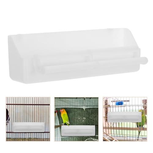 SEWACC Automatic Hanging Bird Feeder 2pcs with Anti-Splash Design, Wet and Dry Food Tray for Outdoor Use, Parrot and Cockatiel Food Dispenser, Bird Cage Accessory