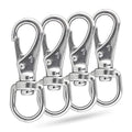 Swivel Eye Snap Hooks, 304 Stainless Steel Heavy Duty 2.7 Inch 3.5 Inch Spring Hooks for Keychains, Bird Feeders, Pet Chains, Dog leashes - style: 3.43"(1#)-4pcs