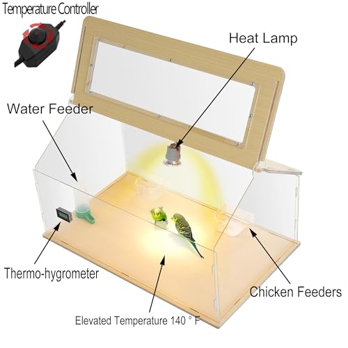 Newborns Chick Brooder Box Quail Cage Bird Playground Chick Starter Kit | 25~40 Small chicken coop Baby chicken supplies Baby chicken cage Brooder box for chicks