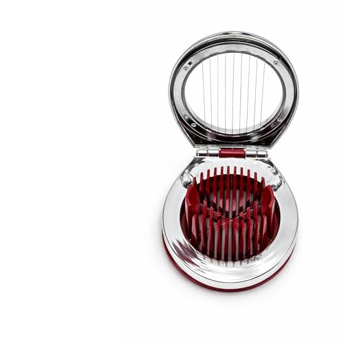 Egg Slicer & Cutter for Hard Boiled Eggs – 2-Way Multipurpose Stainless Steel Slicer for Fruits & Vegetables – Includes Cleaning Brush