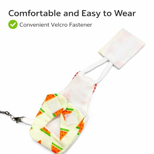 Budgerigar Lovebird Bird Diaper and Leash Set | Small Diaper and Harness, Reusable Flight Suit for Small Parrots - size: M