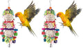 Bissap Conure Toys, Bird Parrot Foraging Shredder Hanging Toys Sola Balls Sepak Takraw with Bell for Small Parrots Parakeets Conures Cockatiels Love Birds Cage Toy (Pack of 2) - size: 1 PCS (Pack of 2)