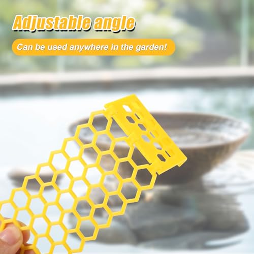 2PCS Floating Bee Ladders, Beehive-Shaped Floating Bee Island for Drinking, Butterfly Bee Waterer Ladder for Bee Watering Station Pool, Wild Bee Bird Bath Feeding Equipment (Yellow, White)