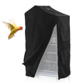 DONGKER Bird Cage Cover,Waterproof Bird Black-Out Cover Breathable with Zipper & Self-Adhesive Fastening for Parrot Parakeets Winter Windproofing & Warmth