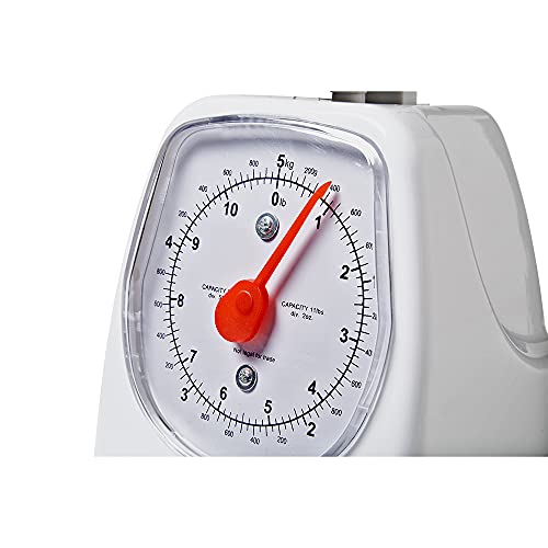 hand2mind Dual-Dial Analog Platform Scale, 5 Kg, Plastic, Kitchen, Weighing, Classroom, Elementary, Teacher Supplies