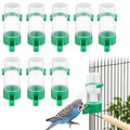 10 PCS Automatic Bird Water Feeder for Cage Drinking Dispenser | Green Plastic Easy Mount Bird Dispenser, 3.3 Inch Durable Water Fountain Cups, Easy Clean and Secure Daily Cage Feeding