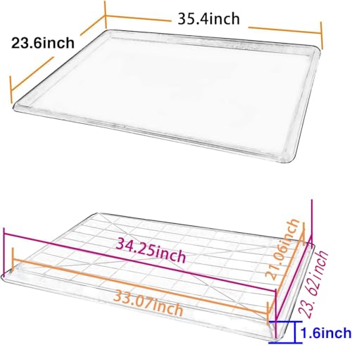 1pcs 35.43"x23.62" Replacement for Dog Crate Plastic Cage Pan | Boot Mat Shoe Tray Indoor Outdoor Waterproof, Dog and Cat Rabbit Food Bowls Floor Liners - size: 35.4"L x 23.6"W x 1.4"H