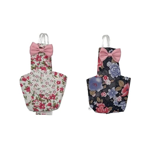 2 PCS Bird Diapers Flight Suite with Waterproof Inner Layer Pink&Balck Urine Wet Suit for Other Small Birds - size: M