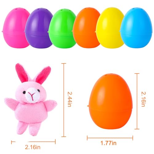 24 pcs Easter Eggs Filled with Mini Plush Animals Toy | for Easter Basket Stuffers Fillers, Eggs Hunt, Party Favor - size: 24PCS