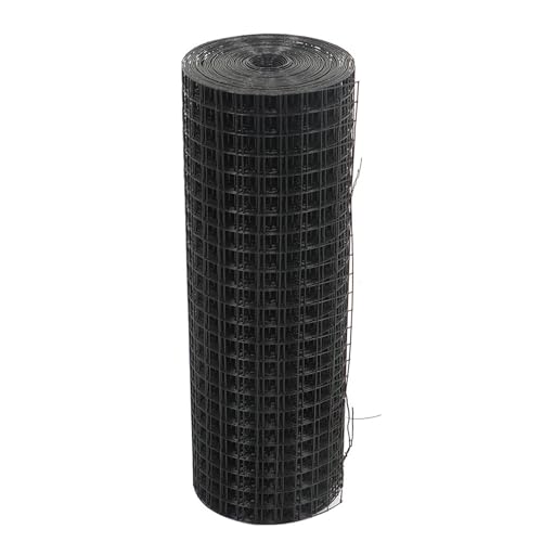 1 in Hardware Cloth, 24 in x 50 ft Chicken Wire Fence, Chicken Wire Mesh Roll for Rabbit Cages, Chicken Coop Fences and Poultry Enclosures(16 Gauge, Black) - color: Black, size: 1in 24in x 50ft