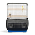 Universal Bird Cage Seed Catcher Universal Mesh Skirt Cover Stretchy Small Animal Cages Cover Pet Removable Durable Protector (Large, Black) - color: Black, size: 31.5"L x 6.7"W x 43.0"H