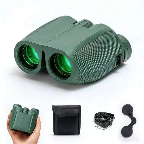 Compact Binoculars for Adults & Kids, Custom Laser Engraving Service, Bird Watching, Theater, Concert, Hunting, Sports Games, Ideal Holiday & Corporate Gift (Green, 30×60) - color: Green, size: 30×60