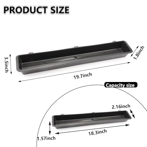 4 Pack Chicken Cage Tray Plastic Feeder No Waste Feed Trough for Chicken Duck Goose Small Poultry Livestock (Black, Length 19.7 inches)