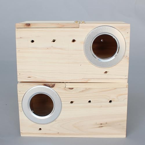 6Pcs Metal Bird House Hole Protectors and Predator Guards for Parrot Nest Box, 55Mm 75Mm Sizes, Breeding Box Protective Rings Replacement Accessories for Outdoor Birdhouses