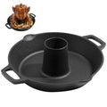 onlyfire Pre-Seasoned Cast Iron Chicken Roaster for Beer Can Turkey | Poultry Holder with Drip Tray for Beer Can Chicken, Vertical Stand for Grill, BBQ and Oven