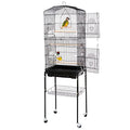 ZENY 63.4 Inch Bird Cage, Rolling Wrought Iron Parrot Cage | with Side-out Tray, Storage Shelf, Pet Bird House for Parrot Cockatiel Cockatoo Parakeet Macaw Finches