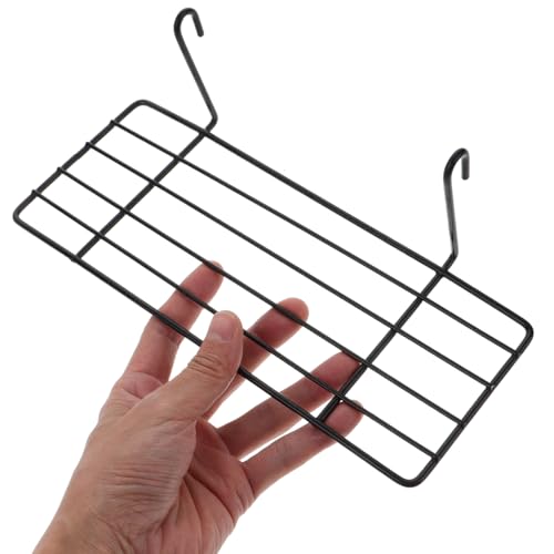 POPETPOP Grid Iron Wall Shelf Bird Cage Platform Perch with Hooks for Parrots and Small Birds Hanging Wire Shelf for Cage Wall Decoration 3 Pack 9.84 X 5.90 X 8.26 in